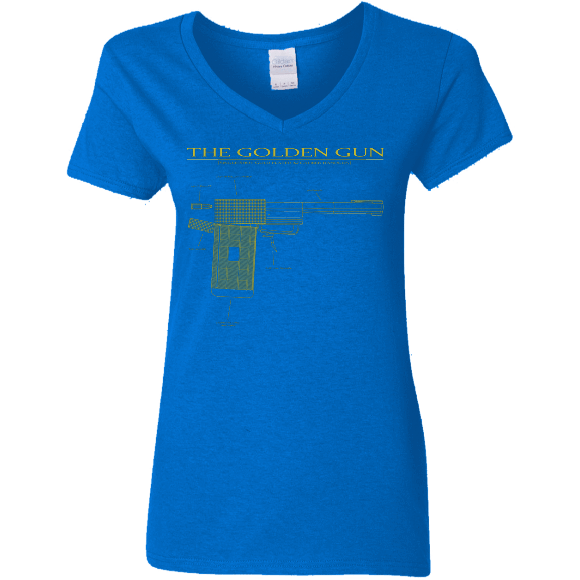 T-Shirts Royal / S The Golden Gun Women's V-Neck T-Shirt