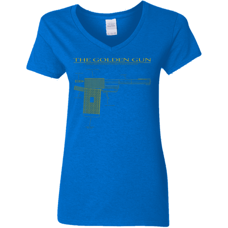 T-Shirts Royal / S The Golden Gun Women's V-Neck T-Shirt