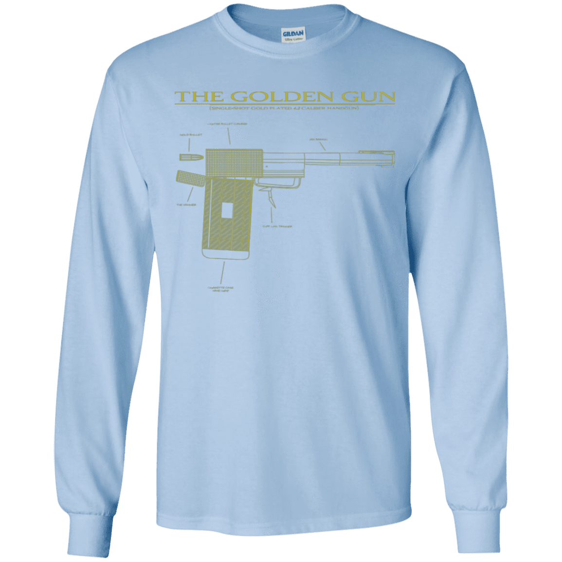 T-Shirts Light Blue / YS The Golden Gun Youth Long Sleeve T-Shirt
