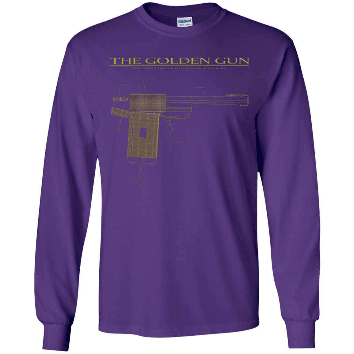 T-Shirts Purple / YS The Golden Gun Youth Long Sleeve T-Shirt