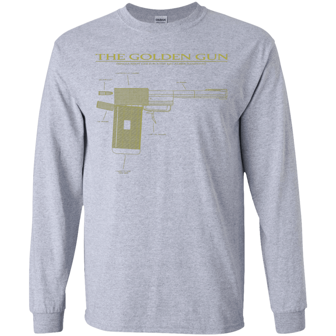 T-Shirts Sport Grey / YS The Golden Gun Youth Long Sleeve T-Shirt