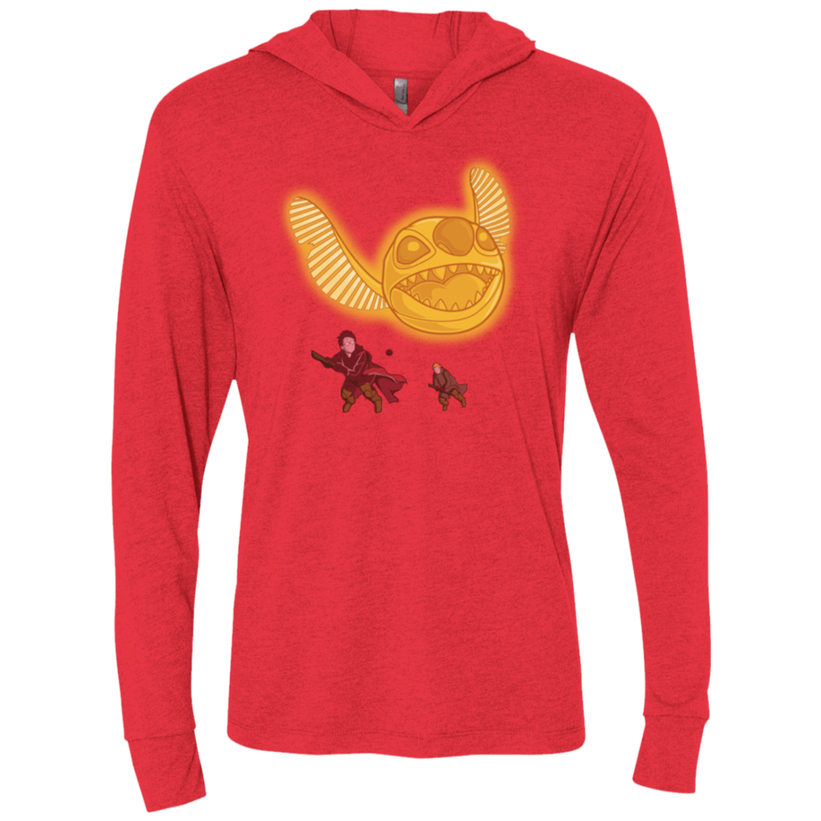 T-Shirts Vintage Red / X-Small THE GOLDEN STITCH Triblend Long Sleeve Hoodie Tee