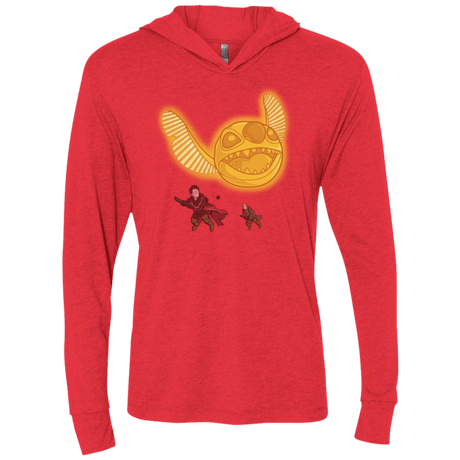 T-Shirts Vintage Red / X-Small THE GOLDEN STITCH Triblend Long Sleeve Hoodie Tee