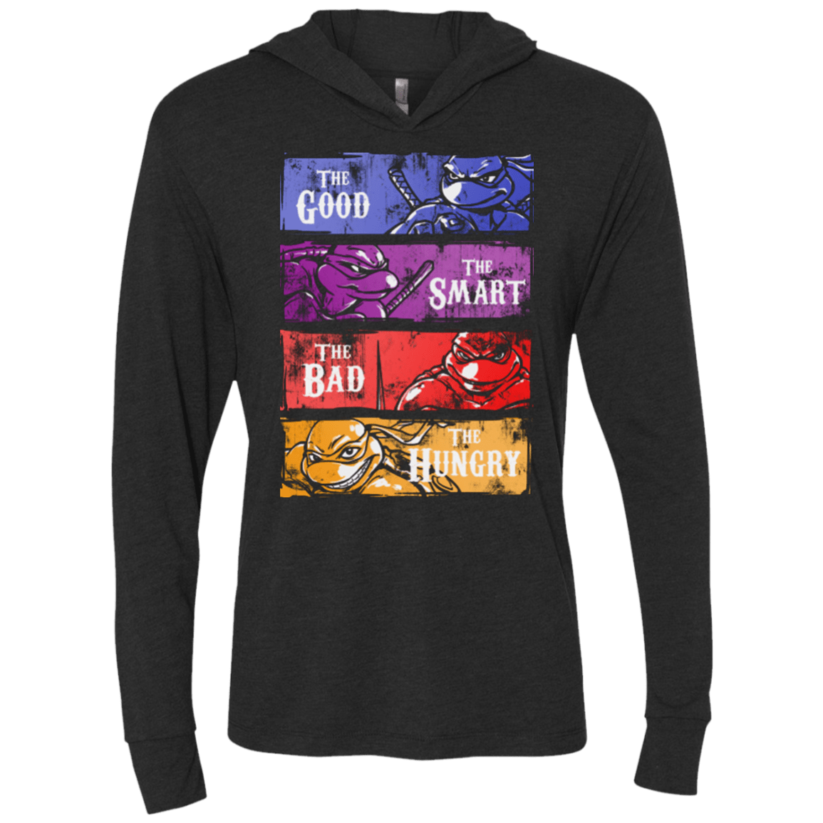 T-Shirts Vintage Black / X-Small The Good, Bad, Smart and Hungry Triblend Long Sleeve Hoodie Tee