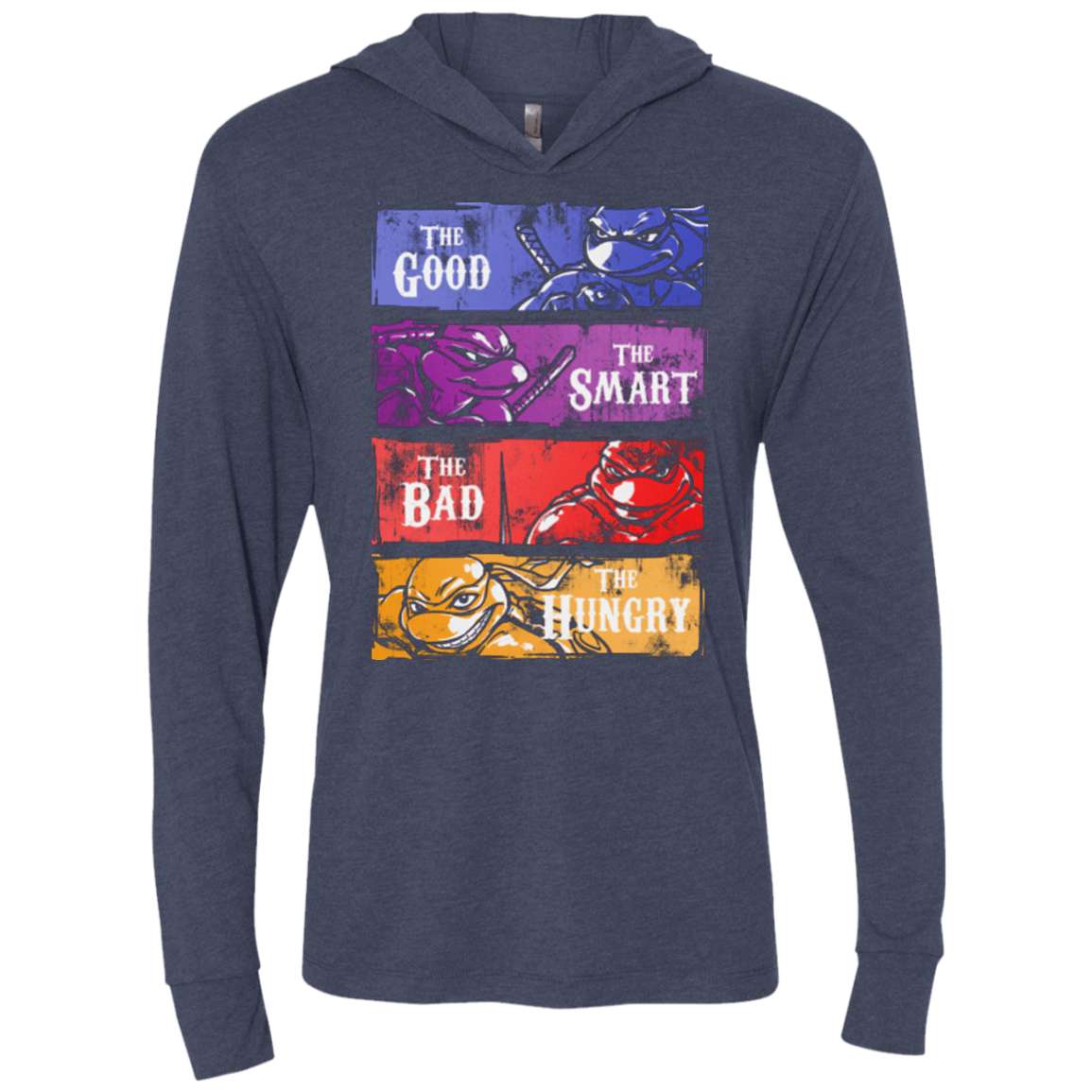 T-Shirts Vintage Navy / X-Small The Good, Bad, Smart and Hungry Triblend Long Sleeve Hoodie Tee