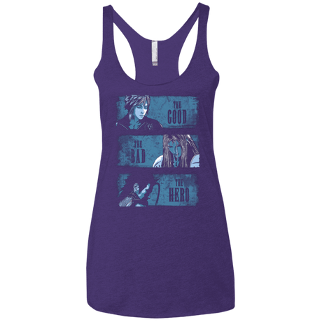T-Shirts Purple / X-Small The Good the Bad and the Hero Women's Triblend Racerback Tank