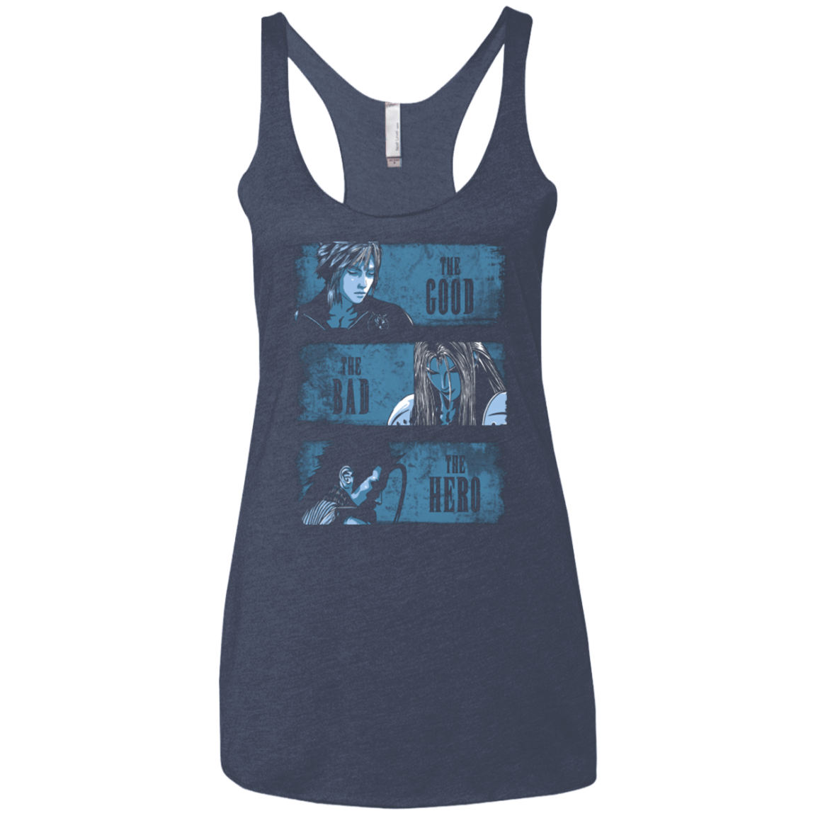 T-Shirts Vintage Navy / X-Small The Good the Bad and the Hero Women's Triblend Racerback Tank