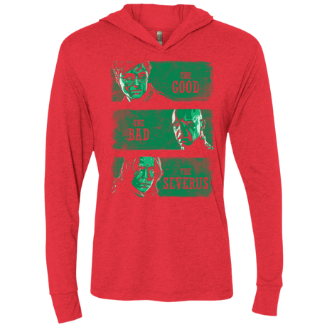 T-Shirts Vintage Red / X-Small The Good the Bad and the Severus Triblend Long Sleeve Hoodie Tee