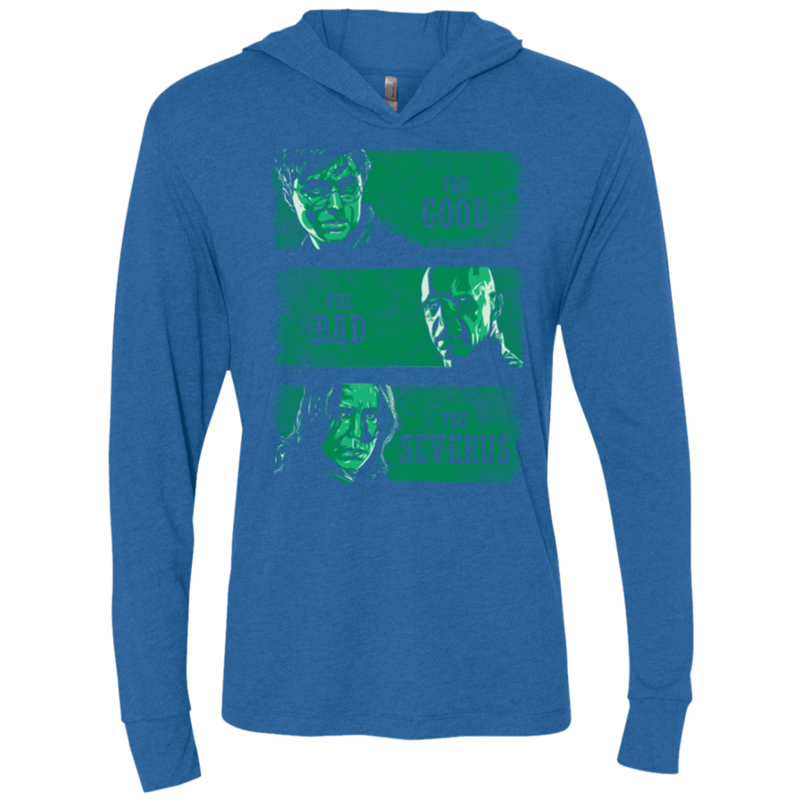 T-Shirts Vintage Royal / X-Small The Good the Bad and the Severus Triblend Long Sleeve Hoodie Tee
