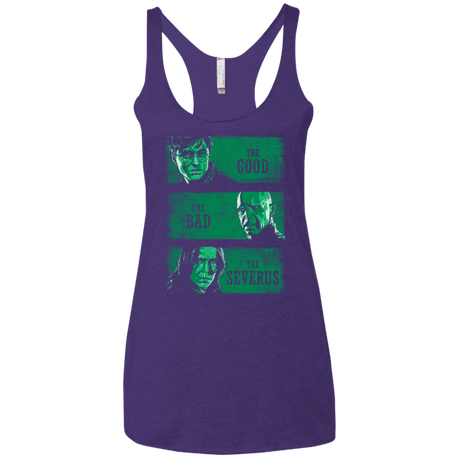 T-Shirts Purple / X-Small The Good the Bad and the Severus Women's Triblend Racerback Tank