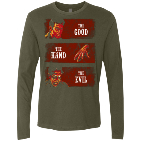 T-Shirts Military Green / Small The Good the Hand and the Evil Men's Premium Long Sleeve