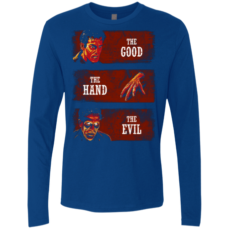 T-Shirts Royal / Small The Good the Hand and the Evil Men's Premium Long Sleeve