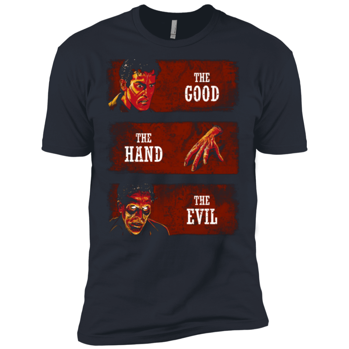 T-Shirts Indigo / X-Small The Good the Hand and the Evil Men's Premium T-Shirt