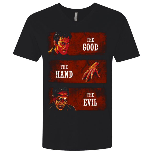 T-Shirts Black / X-Small The Good the Hand and the Evil Men's Premium V-Neck