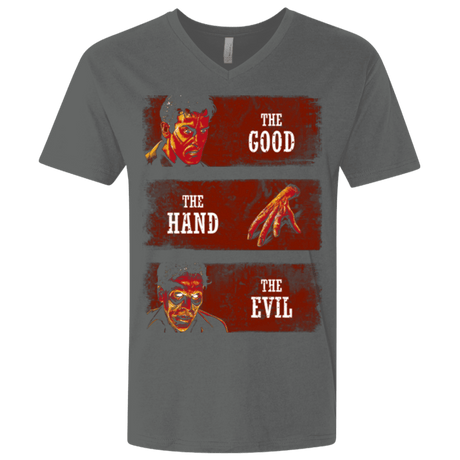 T-Shirts Heavy Metal / X-Small The Good the Hand and the Evil Men's Premium V-Neck