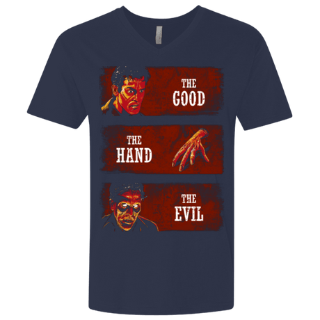 T-Shirts Midnight Navy / X-Small The Good the Hand and the Evil Men's Premium V-Neck