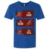 T-Shirts Royal / X-Small The Good the Hand and the Evil Men's Premium V-Neck