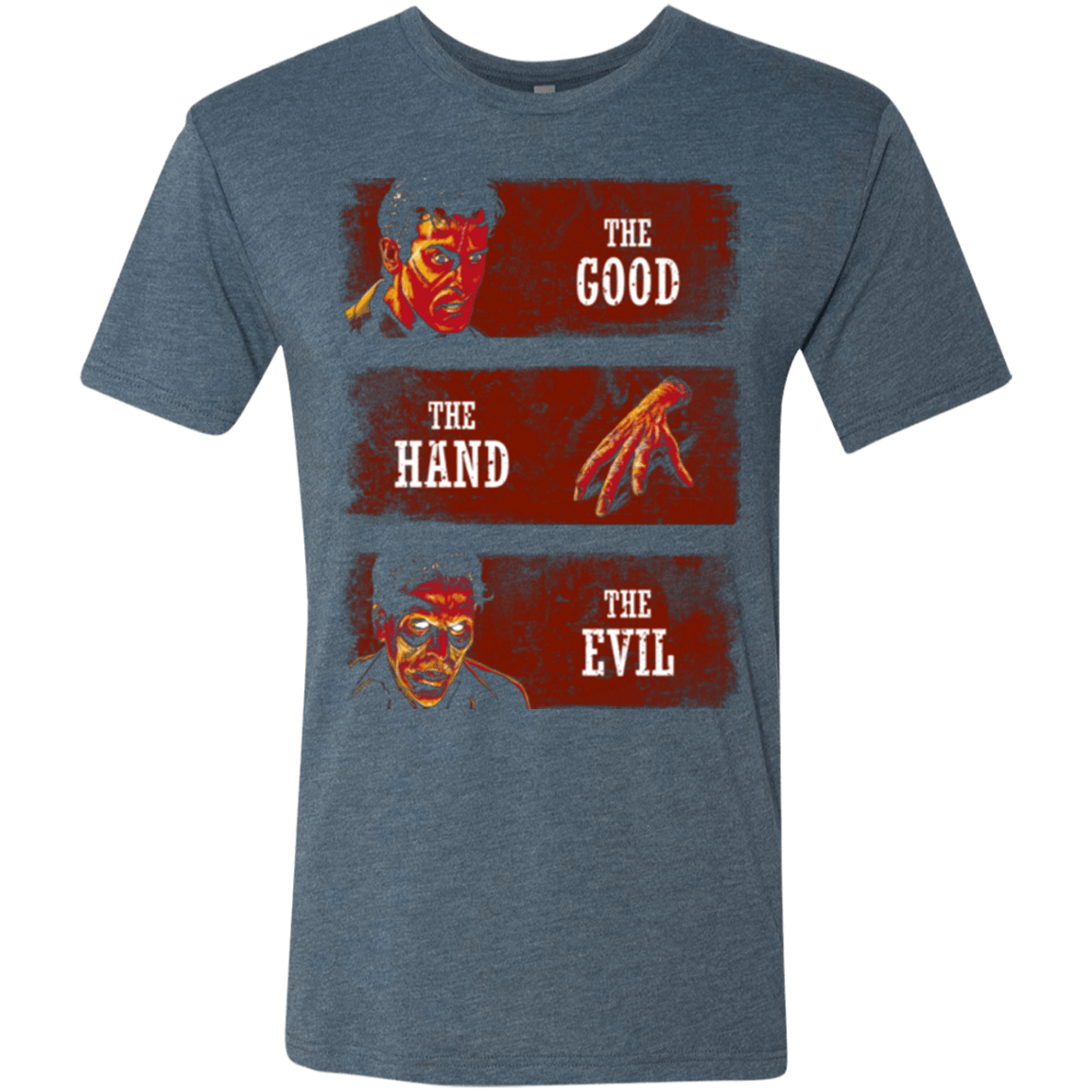 T-Shirts Indigo / Small The Good the Hand and the Evil Men's Triblend T-Shirt