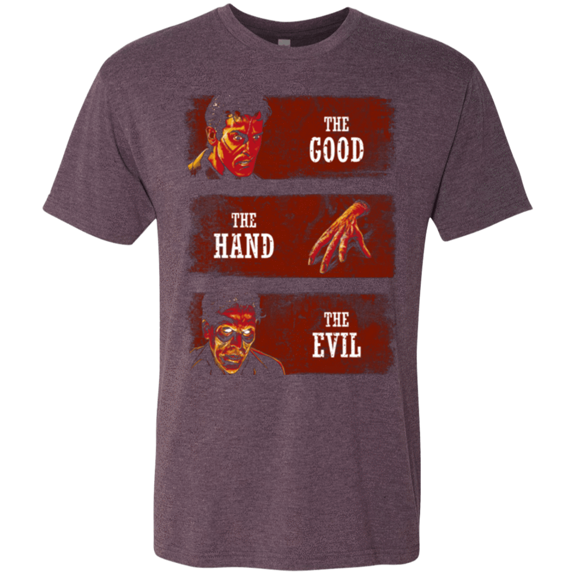 T-Shirts Vintage Purple / Small The Good the Hand and the Evil Men's Triblend T-Shirt