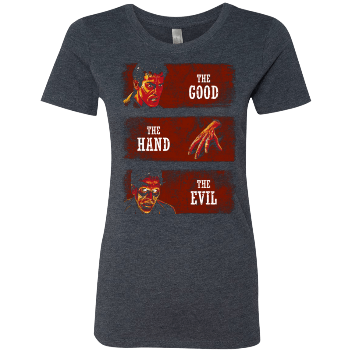 T-Shirts Vintage Navy / Small The Good the Hand and the Evil Women's Triblend T-Shirt