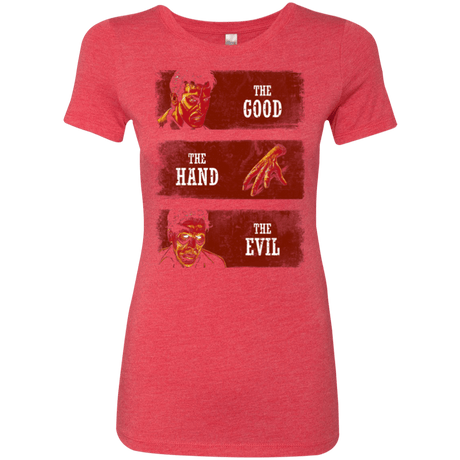 T-Shirts Vintage Red / Small The Good the Hand and the Evil Women's Triblend T-Shirt