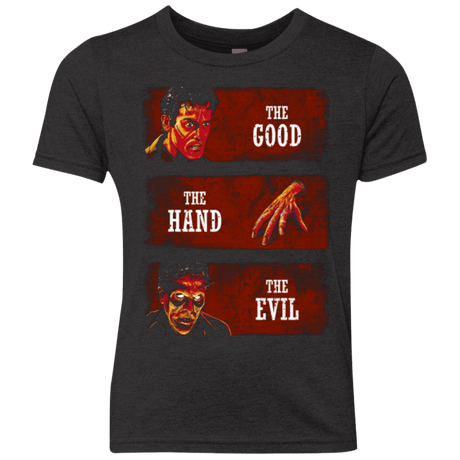 T-Shirts Vintage Black / YXS The Good the Hand and the Evil Youth Triblend T-Shirt