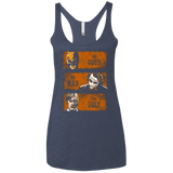 T-Shirts Vintage Navy / X-Small The Good the Mad and the Ugly2 Women's Triblend Racerback Tank