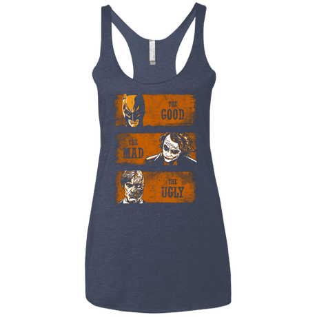T-Shirts Vintage Navy / X-Small The Good the Mad and the Ugly2 Women's Triblend Racerback Tank