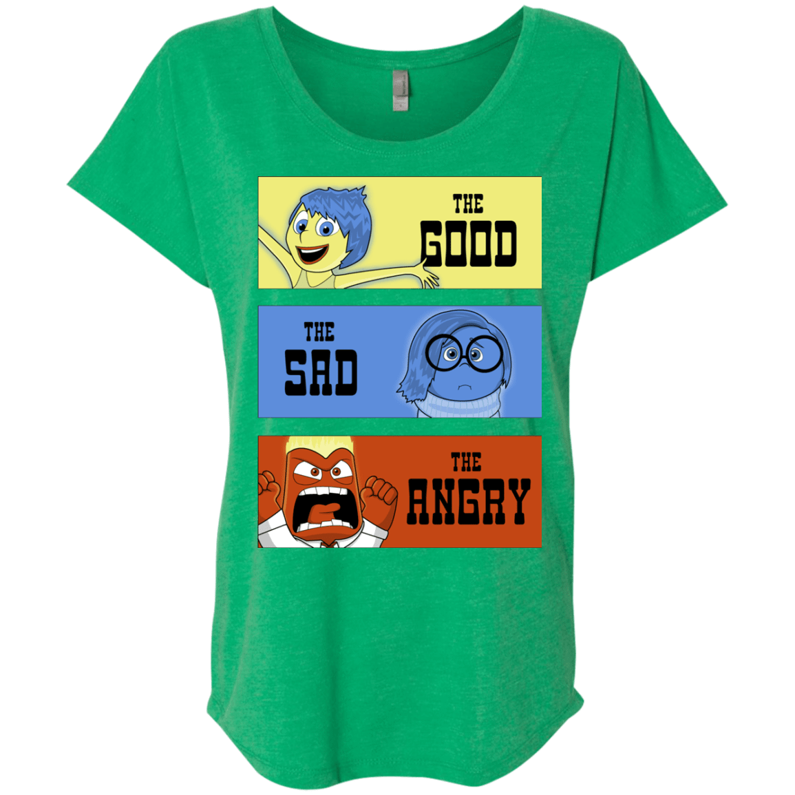 T-Shirts Envy / X-Small The Good, the Sad & the Angry Triblend Dolman Sleeve