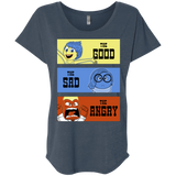 T-Shirts Indigo / X-Small The Good, the Sad & the Angry Triblend Dolman Sleeve