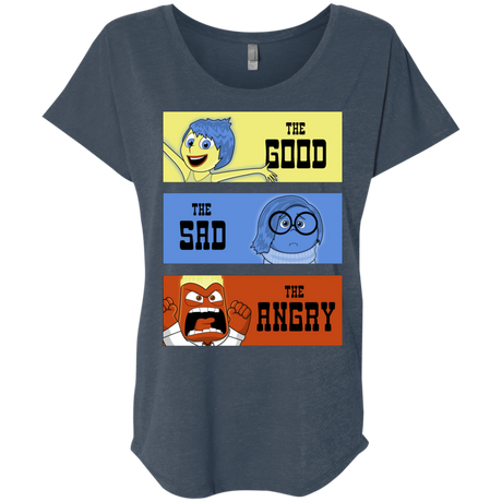 T-Shirts Indigo / X-Small The Good, the Sad & the Angry Triblend Dolman Sleeve