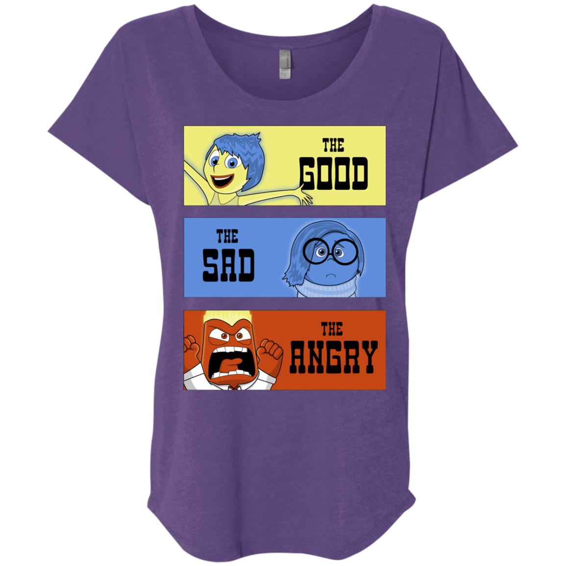 T-Shirts Purple Rush / X-Small The Good, the Sad & the Angry Triblend Dolman Sleeve