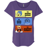 T-Shirts Purple Rush / X-Small The Good, the Sad & the Angry Triblend Dolman Sleeve