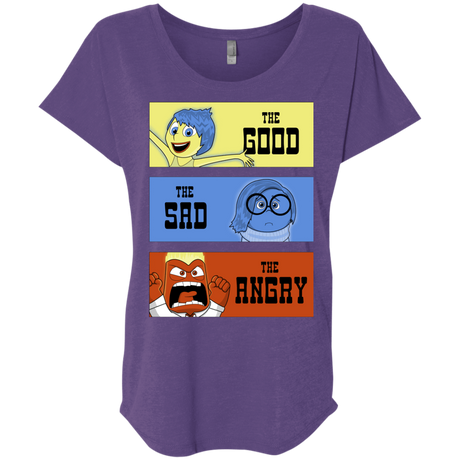 T-Shirts Purple Rush / X-Small The Good, the Sad & the Angry Triblend Dolman Sleeve