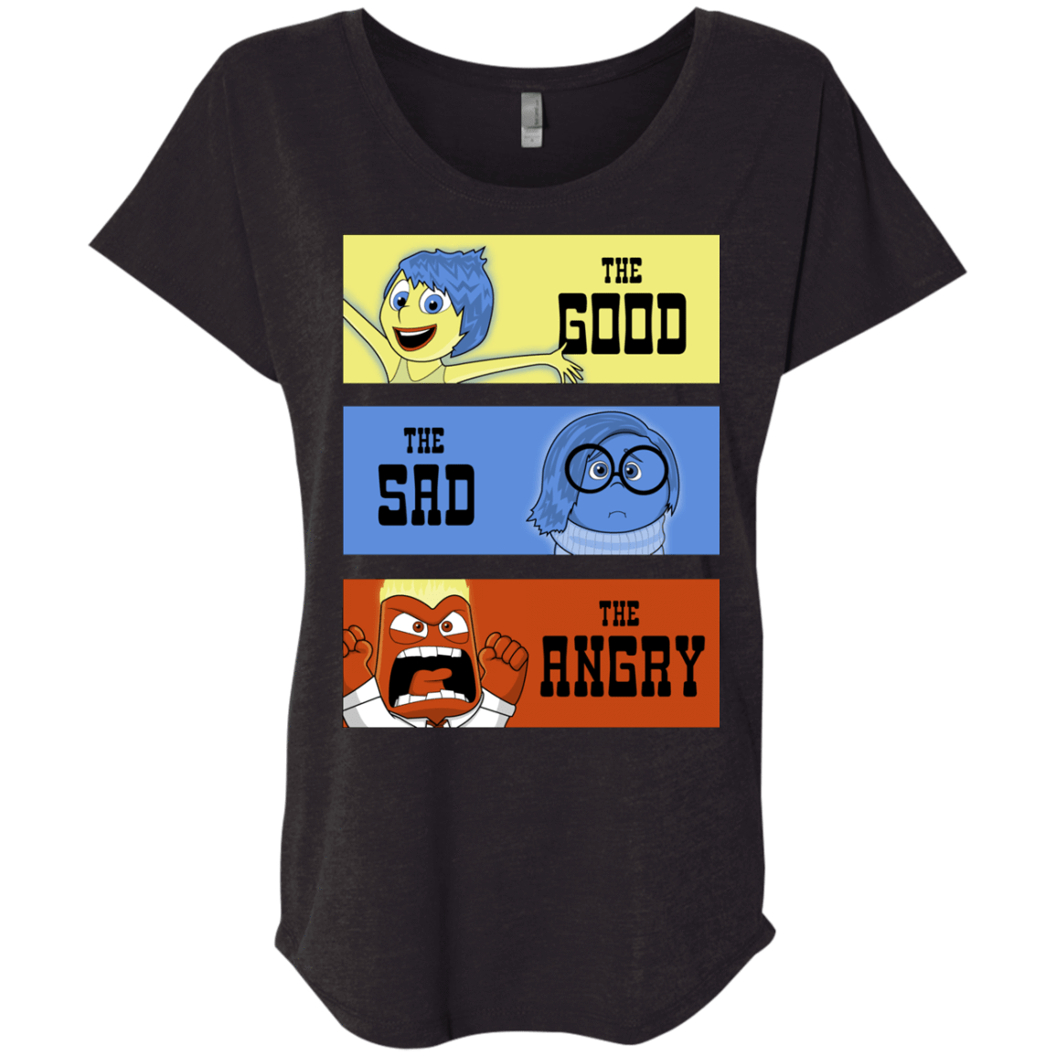 T-Shirts Vintage Black / X-Small The Good, the Sad & the Angry Triblend Dolman Sleeve