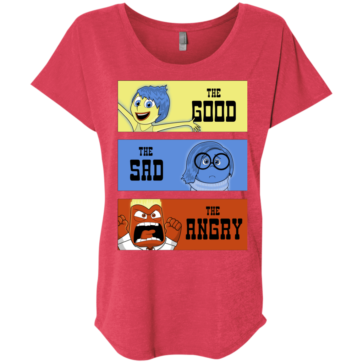 T-Shirts Vintage Red / X-Small The Good, the Sad & the Angry Triblend Dolman Sleeve