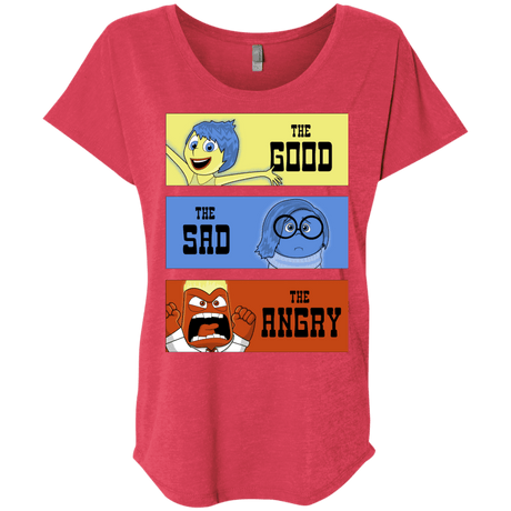 T-Shirts Vintage Red / X-Small The Good, the Sad & the Angry Triblend Dolman Sleeve