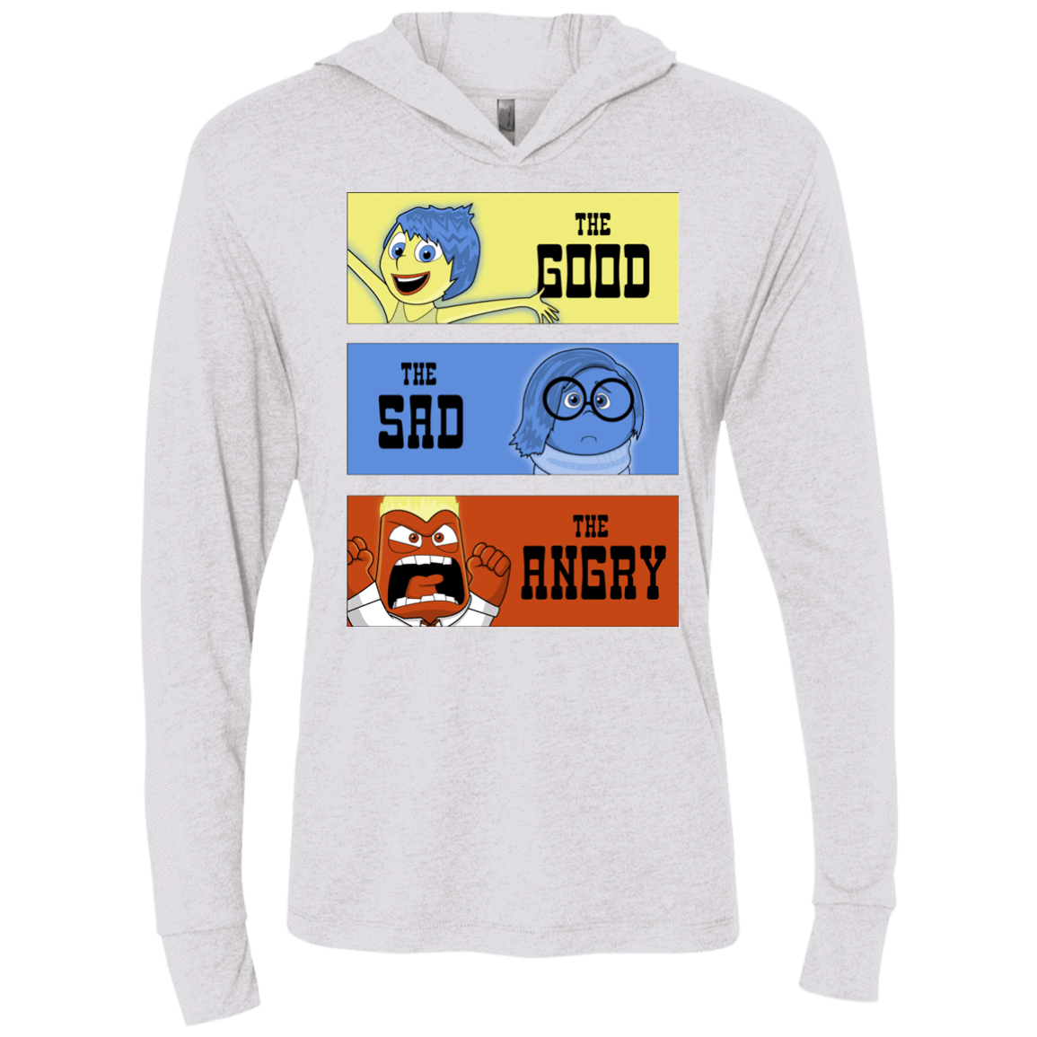 T-Shirts Heather White / X-Small The Good, the Sad & the Angry Triblend Long Sleeve Hoodie Tee