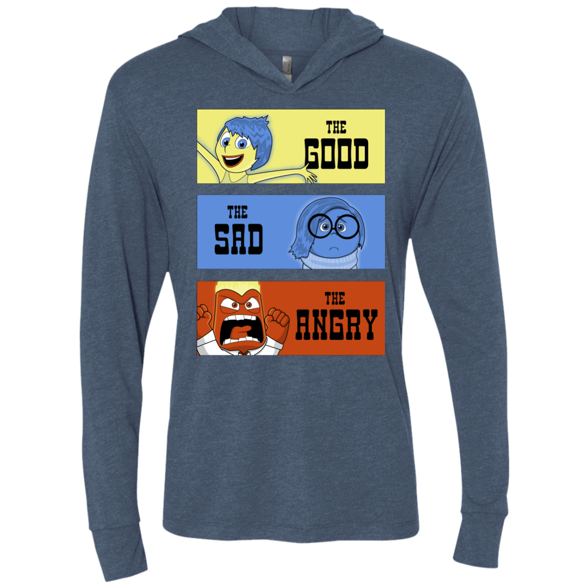 T-Shirts Indigo / X-Small The Good, the Sad & the Angry Triblend Long Sleeve Hoodie Tee