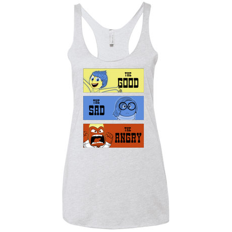 T-Shirts Heather White / X-Small The Good, the Sad & the Angry Women's Triblend Racerback Tank