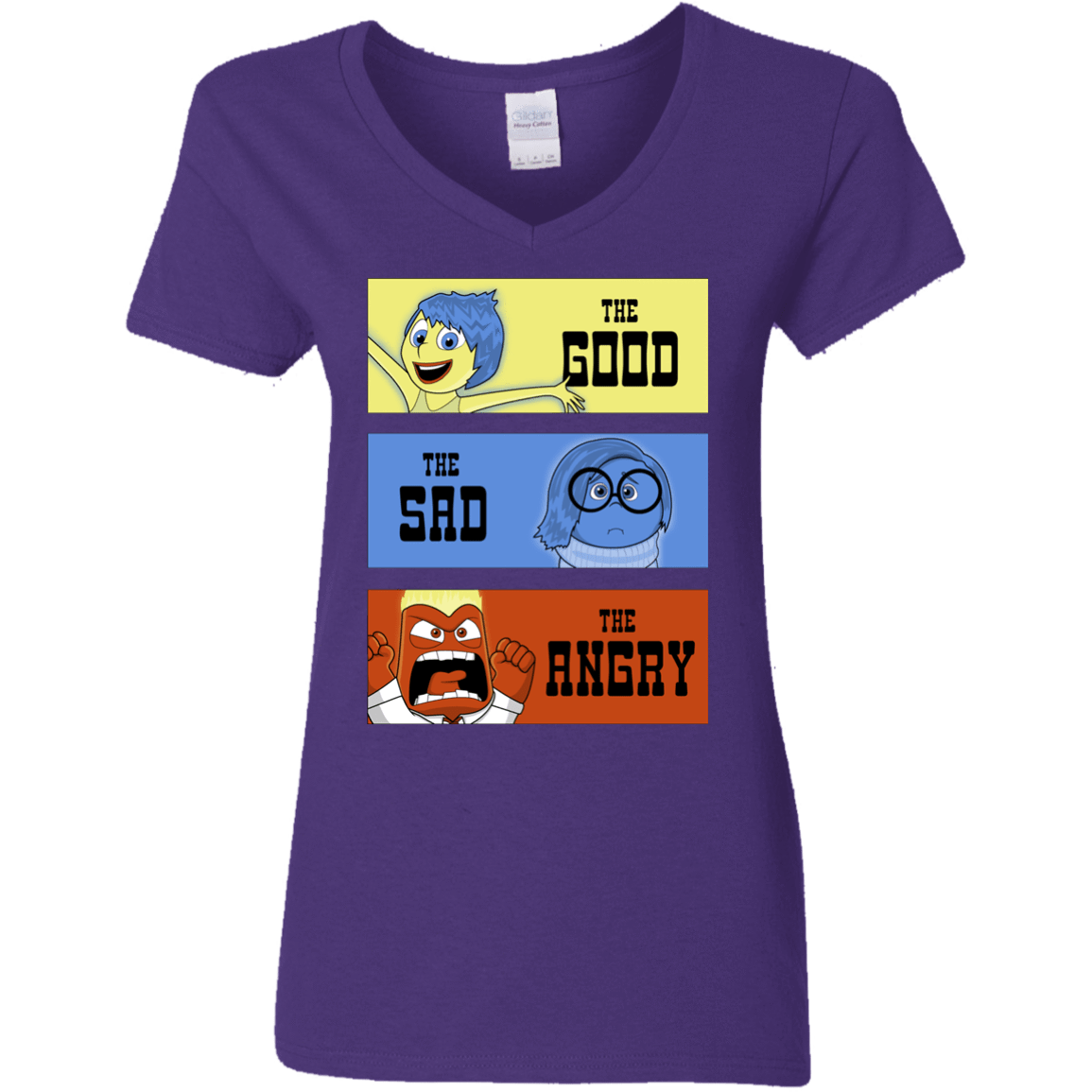 T-Shirts Purple / S The Good, the Sad & the Angry Women's V-Neck T-Shirt