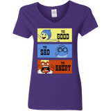 T-Shirts Purple / S The Good, the Sad & the Angry Women's V-Neck T-Shirt