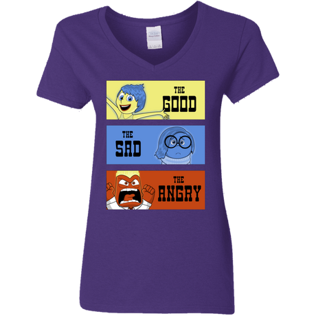 T-Shirts Purple / S The Good, the Sad & the Angry Women's V-Neck T-Shirt