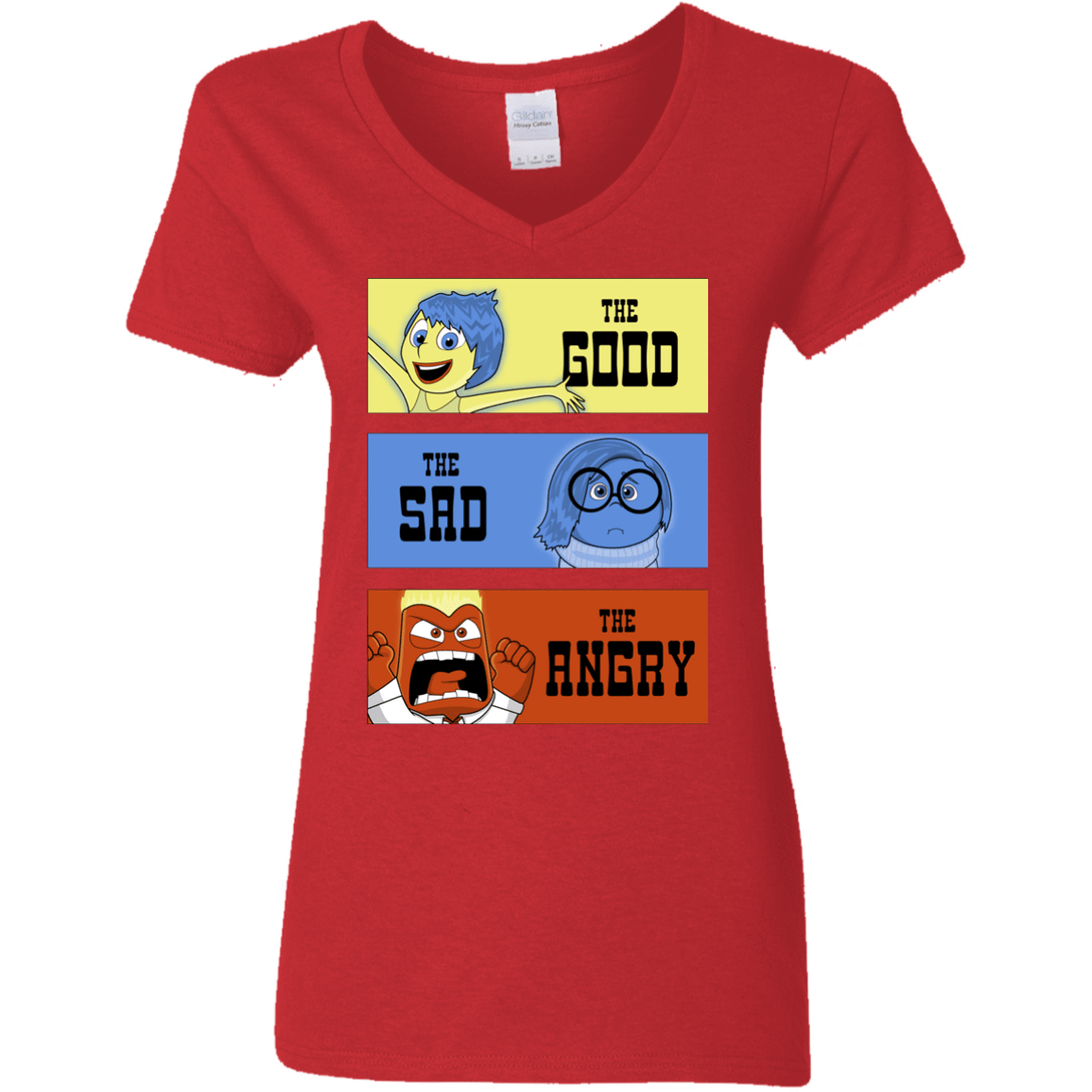 T-Shirts Red / S The Good, the Sad & the Angry Women's V-Neck T-Shirt