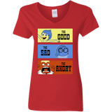 T-Shirts Red / S The Good, the Sad & the Angry Women's V-Neck T-Shirt