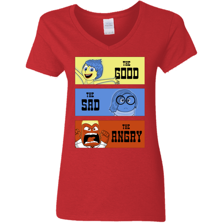 T-Shirts Red / S The Good, the Sad & the Angry Women's V-Neck T-Shirt