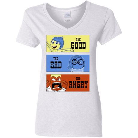 T-Shirts White / S The Good, the Sad & the Angry Women's V-Neck T-Shirt