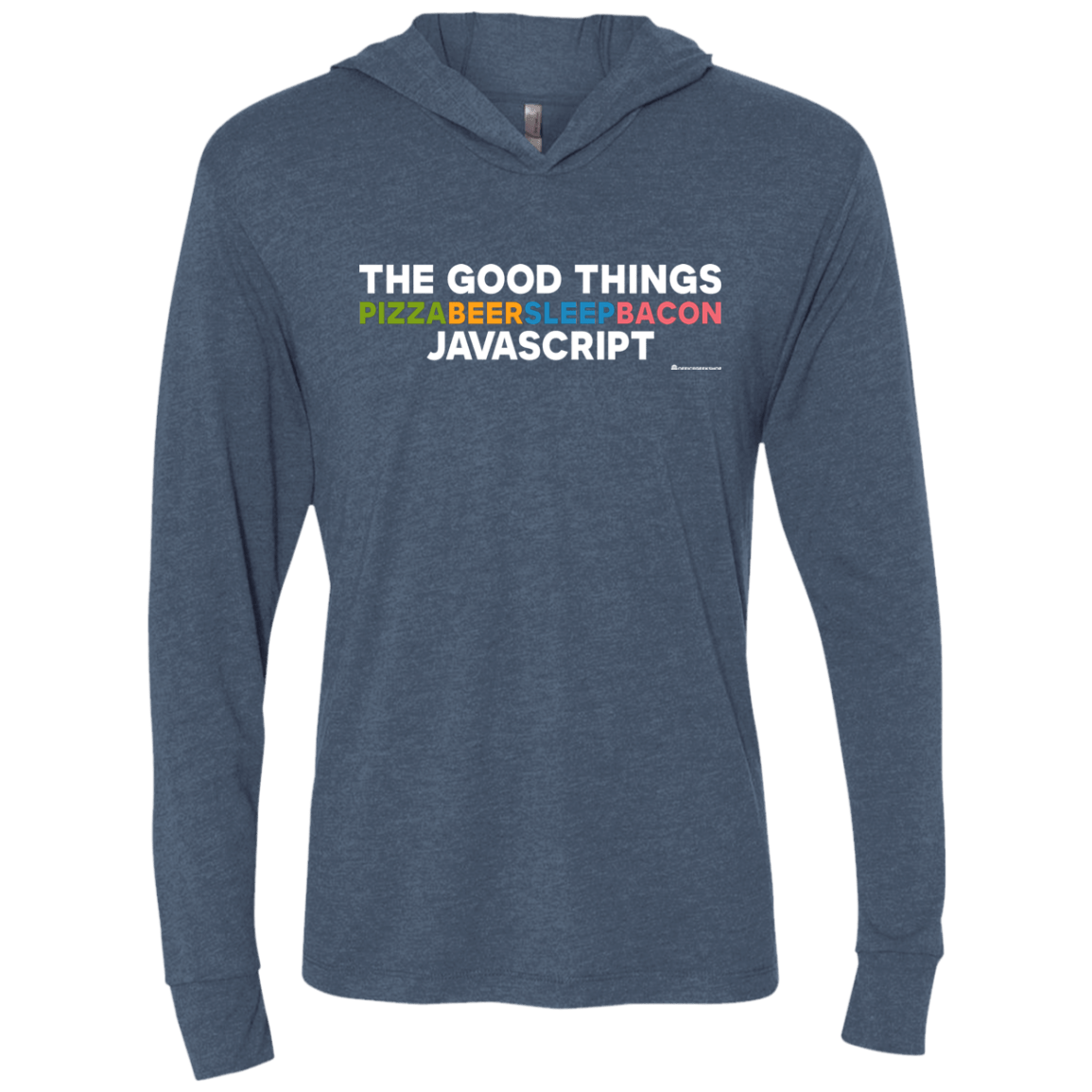 T-Shirts Indigo / X-Small The Good Things Triblend Long Sleeve Hoodie Tee