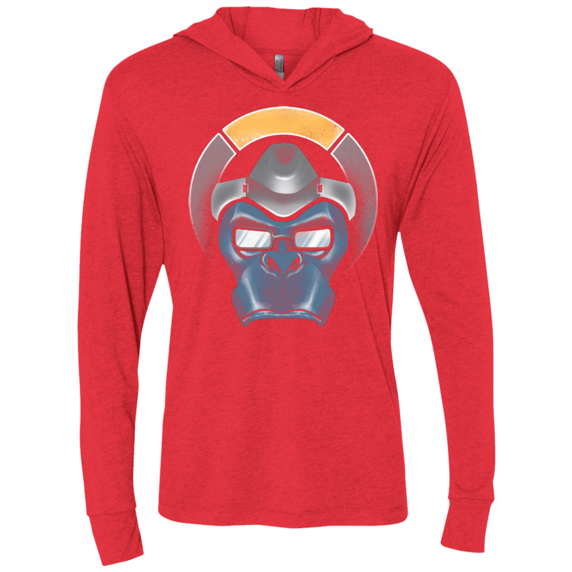 T-Shirts Vintage Red / X-Small The Gorilla Triblend Long Sleeve Hoodie Tee