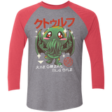 T-Shirts Premium Heather/ Vintage Red / X-Small The Great Old Kawaii Men's Triblend 3/4 Sleeve